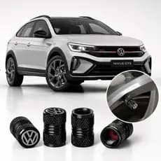 Kit 4 Tampas Bico de Pneu Volkswagen Nivus Ano 2020 2021 2022 2023 2024 2025 2026 em diante