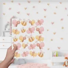 Adesivos de Parede Decorativo Autocolante Abelhas e Borboletas Infantil