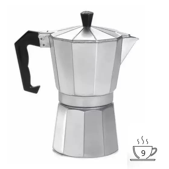 Cafeteira Moka Italiana 350ml 9 cafés Alumínio