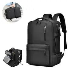 Mochila de Viagem 30-42L Impermeável com Compartimentos Grandes e USB