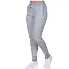 Calça Feminina Cintura Alta Jogger Moletom Canelado Até Tamanho P AO GG