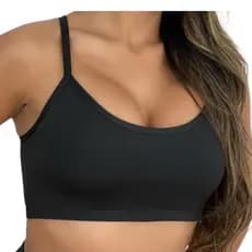 Top Fitness Alcinha Nadador Basico Treino Preto Sem Bojo