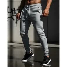 Calça Moletom Masculina com Cordão Ajustável para Cintura