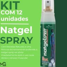 KIT 12 Natgel Spray Para Dores Refrescante e Alívio Imediato 120ml Bell Corpus Extratos Naturais