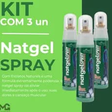 KIT COM 3 Natgel Sprays Bell Corpus 120ml Alívio Muscular Imediato com Extratos Naturais