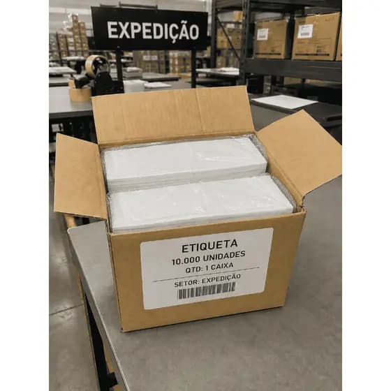 Kit Caixa Etiqueta Térmica 10.000 Unidades Pronta Entrega