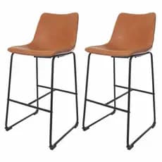 Kit 2 Banquetas Luxo Munich Caramelo