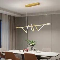 Luminária Lustre Pendente de LED  Teto 45w 3 Cores em 1 Sinus