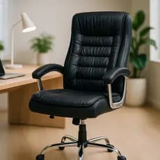 Cadeira Escritório Presidente Ergonômica Premium Executiva Com 42 Molas Ensacadas no Assento Preta