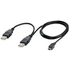 Cabo Y USB x 1 Mini USB PARA HD Externo