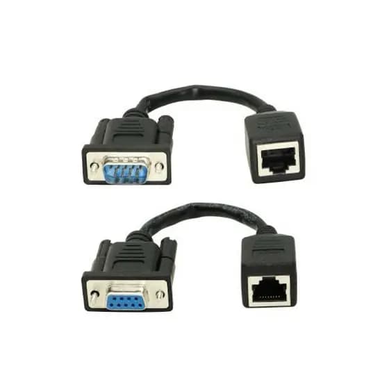 Kit Extensor Dp9 serial rs232 macho e fêmea  para rj45 (2 cabos)