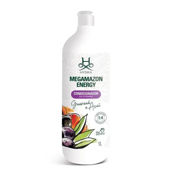 Condicionador Cachorro Gato Hydra Megamazon Energy Guaraná e Açaí 1L