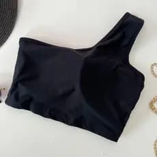 Cropped Moda Feminina Suplex Um Ombro Top só Diversas Blogueira Mula Manca