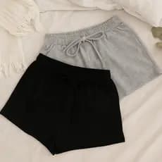 Short Feminino Moletinho Moletom Liso Bolso Lateral Elástico Cores Tendência