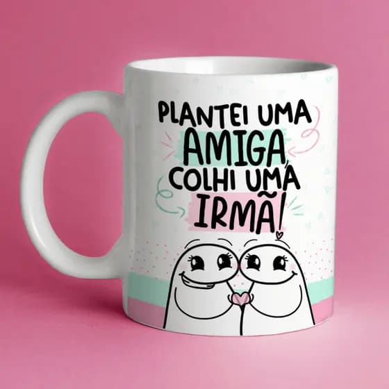 Caneca para Amiga Personalizada, Caneca de Amizade, Caneca da Amiga do Flork Amizade Engraçada