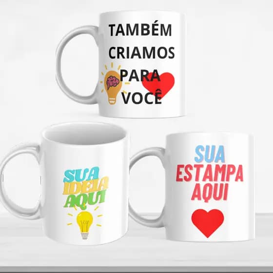 Caneca Personalizada de Porcelana, Faça como quiser, Caneca do seu Jeito, caneca personalizada com nome