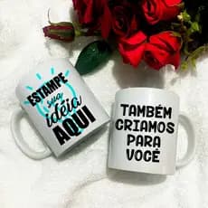 Caneca Personalizada de Porcelana, Faça como quiser, Caneca do seu Jeito, Caneca Personalizada Foto