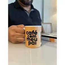 CANECA PERSONALIZADA DE PORCELANA DIA DOS PAIS 2024 - CANECA CAFE DIA DOS PAIS