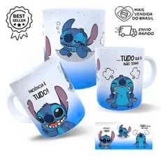 Caneca Personalizada do Stitch porcelana - ideal para presente.