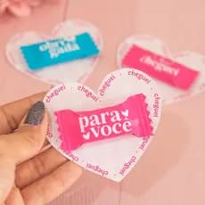 Mimo para clientes Card agradecimento com bala personalizados como na foto