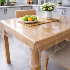 Toalha de Mesa Transparente PVC Premium 0,10mm Antiderrapante Anti Mancha | Protege a mesa Várias Medidas