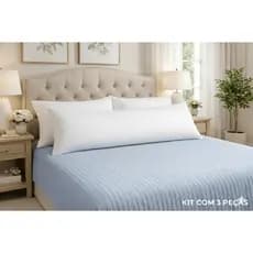 Kitcom 3 peças 2 Travesseiros suporte firme 50x70 + 1 travesseiro de corpo body pillow