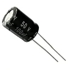 50 PÇS - CAPACITOR ELETROLITICO 100X50V - 100UF X 50V - 105º