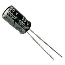 20 PÇS - CAPACITOR ELETROLITICO 100UF X 35V - 100X35V - 105º GRAUS