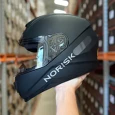 Capacete moto Norisk Razor Solid Preto Fosco + Narigueira Integral Masculino Feminino Original Novo