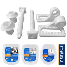 3 Kit de Fixação Parafuso Assento Sanitário Tampa Vaso Metasul 18 Peças
