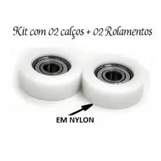 Kit com 2 Rolamentos 608 e 2 Calços para Rolamento 608 / 8mm.