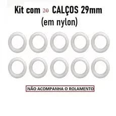 KIT com 20 CALÇOS 29mm para Rolamento 608
