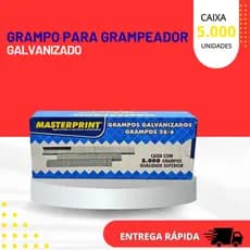 Caixa De Grampos Galvanbizados 26/6 C/ 5.000 Unidades