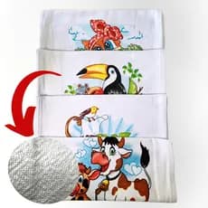 Kit Pano de prato o legitimo pé de galinha estampado 10 unidades