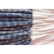 Pano de chão alvejado branco ou xadrez kit 15 unidades limpeza em geral grande 65 x 40