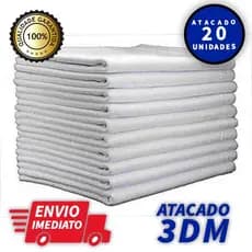 Kit 20 Pano Chão Saco Alvejado Branco 63x41 Atacado Limpeza