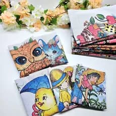 kit 20,30 ou 50 Unidades de Pano de prato de cozinha estampado com bainha 100% algodão estampas variadas