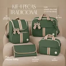 Kit De Bolsas Mala Maternidade  Com 4 Peças