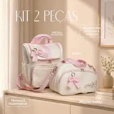 KIT DE BOLSAS MATERNIDADE  2 PEÇAS TERMICA E IMPERMEÁVEL