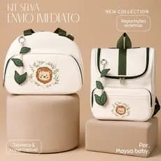 Kit bolsas maternidade 2peças, bolsa e mochila, lançamento coleção selva
