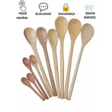 KIT VARIADO COLHER DE PAU -  VARIOS TAMANHOS ESCOLHA SEU CONJUNTO - COLHER DE MADEIRA