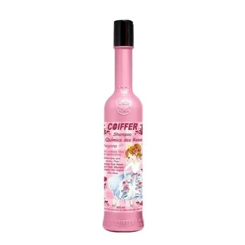 Shampoo de Rosas Coiffer 300ml Aumenta o Diâmetro do Fio e o Crescimento