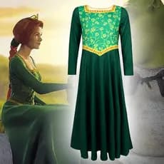2024 Halloween Shrek Monster Shrek Fiona Princesa Shrek Fiona Cosplay Palco de Fantasias para Crianças Adultas Fantasia