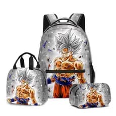 3D Cross-Border novo estilo Anime Goku dragon ball dragon ball Super estudante saco de escola mochila almoço caso de láp