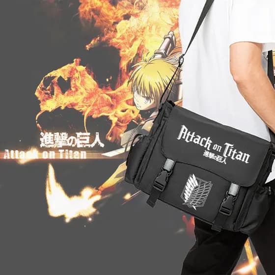 Bolsa mensageiro Attack on Titan Bolsa mensageiro Fashion Wings of Freedom