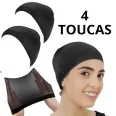 Kit com 4 Toucas nero wig cap preserva penteado touca nero touca para tranças wave cap.