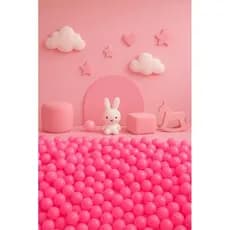 50 Unidades Bolinhas de Piscina Rosa Pink, Brinquedo, Infantil, Decoração.