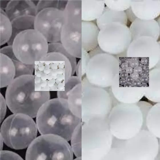 100 Unidades de Bolinhas de Piscina Branca e Transparente Brinquedo Infantil Decoração