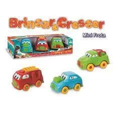 Mini Frota Kit c/3 Carrinhos Smart Babys Coloridos Brinquedo Infantil.