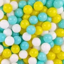 100 Unidades de Bolinhas de Piscina Amarela, Branco e Azul Piscina brinquedo Infantil, Decoração